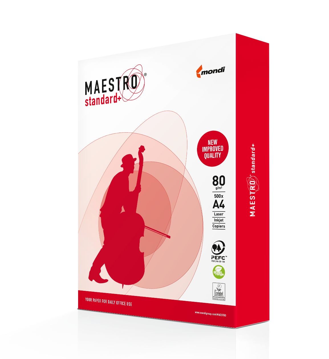 Hartie copiator si imprimanta, format A4, 80 g/mp, top 500 coli, Mondi Maestro - imagine 4